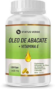 Oléo de Abacate + Vitamina E 120 Cápsulas 1400Mg Status Verde