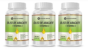 Kit 3 Óleo de Abacate + Vitamina E 360 Cápsulas 1400Mg Status Verde