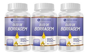Kit 3 Óleo de Borragem 360 Cápsulas 760 mg  Status verde