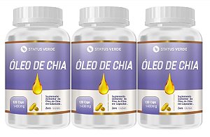 Kit 3 Óleo de Chia 360 Cápsulas 1400mg Status Verde
