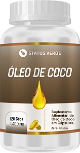 Kit 12 Óleo de Coco 120 X 12  Cápsulas 1400 mg  Status Verde