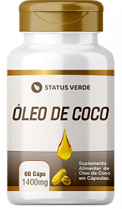 Kit 12 Óleo de Coco 60 X 12 Cápsulas 1400 mg  Status Verde