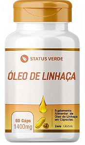 Óleo de Linhaça 60 Cápsulas1400 mg Status Verde
