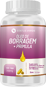 Borragem + Prímula 120 Cápsulas 760 mg Status Verde
