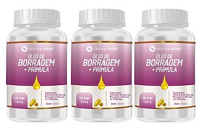 Kit 3 Borragem + Prímula 360 Cápsulas 760 mg Status Verde