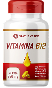 Kit 12 Vitamina B12 Metilcobalamina 60 x 12 Cápsulas 380 mg Status Verde