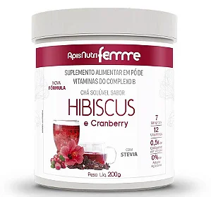 CHá SOLúVEL (200G) - SABOR: HIBISCO C/ CRAMBERRY