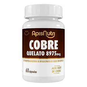 SUPLEMENTO MINERAL DE COBRE 280MG 60 CÁPSULAS - APISNUTRI