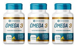 Kit 3 Ômega 3 - 180 Cápsulas 760mg Status Verde