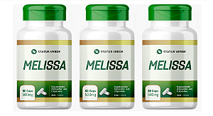 Kit 3 Melissa 180 Cápsulas 500mg Status Verde