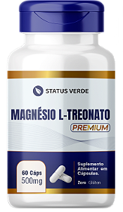 Kit 12 Magnésio L-Treonato Premium 60 cápsulas 500mg - Status Verde
