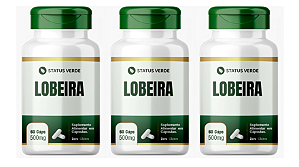 kit 3 Lobeira 500mg 180 Cápsulas Status Verde