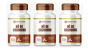 Kit 3 Nó de Cachorro 180 Cápsulas  500mg Status Verde