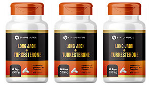 Kit 3 Long Jack + Turkesterone  180 Cápsulas 500mg Status Verde