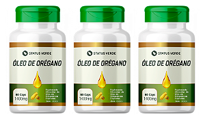 Kit 3 Óleo de Orégano 180  Cápsulas 1400mg Status Verde