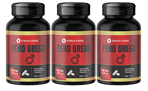 Kit 3 Feno Grego 360 Cápsulas 500 mg Status Verde
