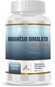 Kit 12 Magnésio Dimalato Premium 120 Cápsulas 500mg Status Verde