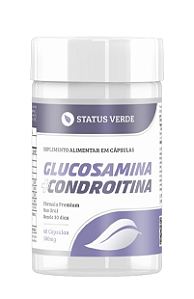 Glucosamina + Condroitina 500mg 60 Cápsulas Status Verde