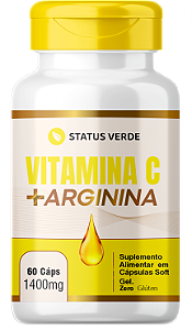 Vitamina C + Arginina 60 Cápsulas 1400mg Status Verde