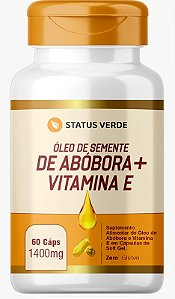 Kit 12 Óleo de Semente de Abóbora + Vitamina E 60 Cápsulas 1400mg Status Verde