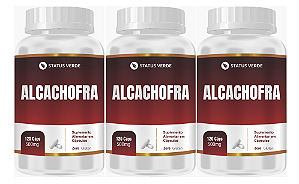 Kit 3 Alcachofra  360 Cápsulas 500 mg  Status Verde