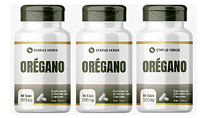 Kit 3 Orégano 180 Cápsulas 500mg Status Verde