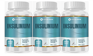 Kit 3 Insulinium 360 Cápsulas 500mg Status Verde