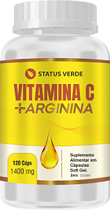 Kit 12 Vitamina C + Arginina 120 Cápsulas 1400mg Status Verde