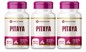 Kit 3 Pitaya 180 Cápsulas 500mg Status Verde