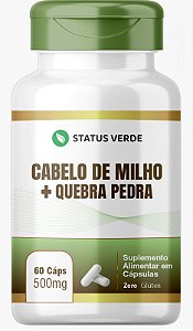 Cabelo de Milho + Quebra-Pedra 500mg - 60 Cápsulas | Status Verde