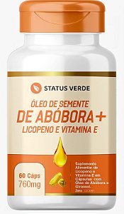 Oléo de Semente de Abobora + Licopeno e Vitamina E 760mg 60 Cápsulas Status Verde