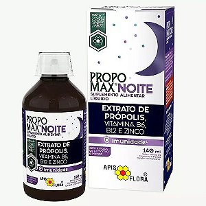 Propomax Noite 140ml - Ext Própolis, Vit B6, B12 e Zinco - Apis Flora