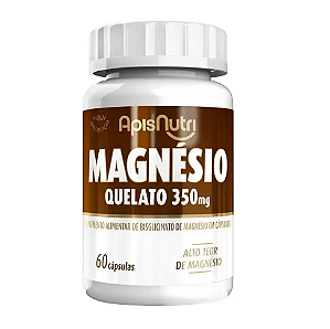 Magnésio Quelato 350mg 60 Cáps - ApisNutri
