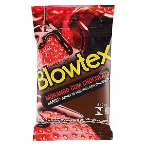 Preservativo Blowtex - morango c/ chocolate c/3