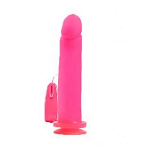 Prótese Classic Convencional com Vibrador Externo Rosa