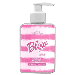 Blow Girl - Gel Aromatizante para Virilha Morango com Creme 320ml Hot Flowers
