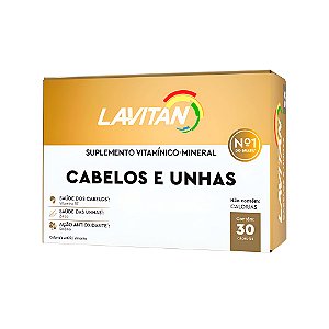 Lavitan Vitamina Cabelos e Unhas Com 60 Cápsulas