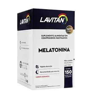 Suplemento Alimentar Lavitan Melatonina Morango 150 caps.