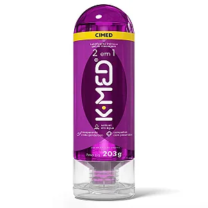 K MED Lubrificante Íntimo E Gel De Massagem Roxo 2 em 1