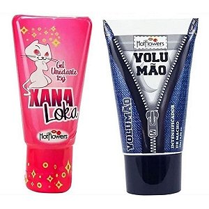 Kit Gel Volumão e Gel Lubrificante Xana Loka - Hot Flowers