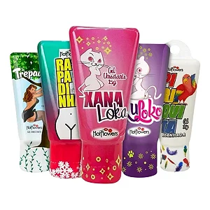 Kit Produtos Sex shop 5 Gel Lubrificante da Hotflowers Íntimo para Mulheres.