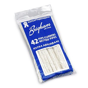 Limpador de Cachimbo de Algodão Brigham Extra Absorção - Pacote com 42