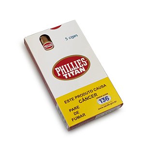 Charuto Phillies Titan Natural - Petaca com 5
