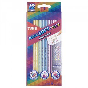 Lápis de Cor Mega Soft Color Cores Metálicas - Tris