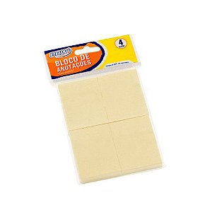 Bloco Smart Notes Amarelo Pastel - 38mm x 51mm - 4 blocos