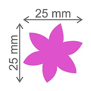 Furador Artesanal Jumbo Flor 6 Pétalas - Exclusivo Para Papel - 25mm x 25mm