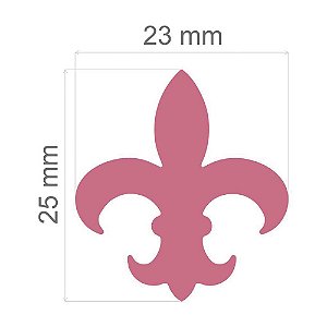 Furador Artesanal Jumbo Flor de Lis - Exclusivo Para Papel - 25mm x 23mm