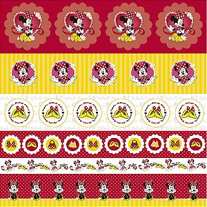 Scrap Dupla Face Minnie Mouse 1 Selos e Tags - 19299 - Toke e Crie