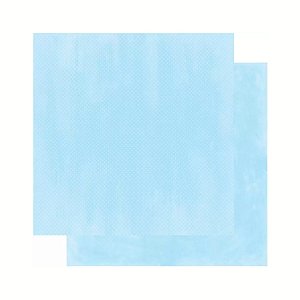 Scrap Dupla Face Double Dot  Powder Blue - Bo Bunny