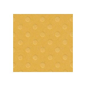 Papel Scrapbook Cardstock Bolinha - Amarelo Manteiga - 30,5 x 30,5